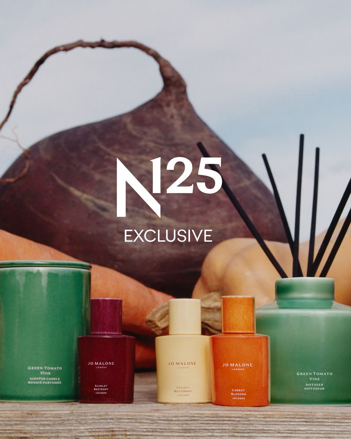 Fragrances from the Jo Malone London Brit Veggies collection.