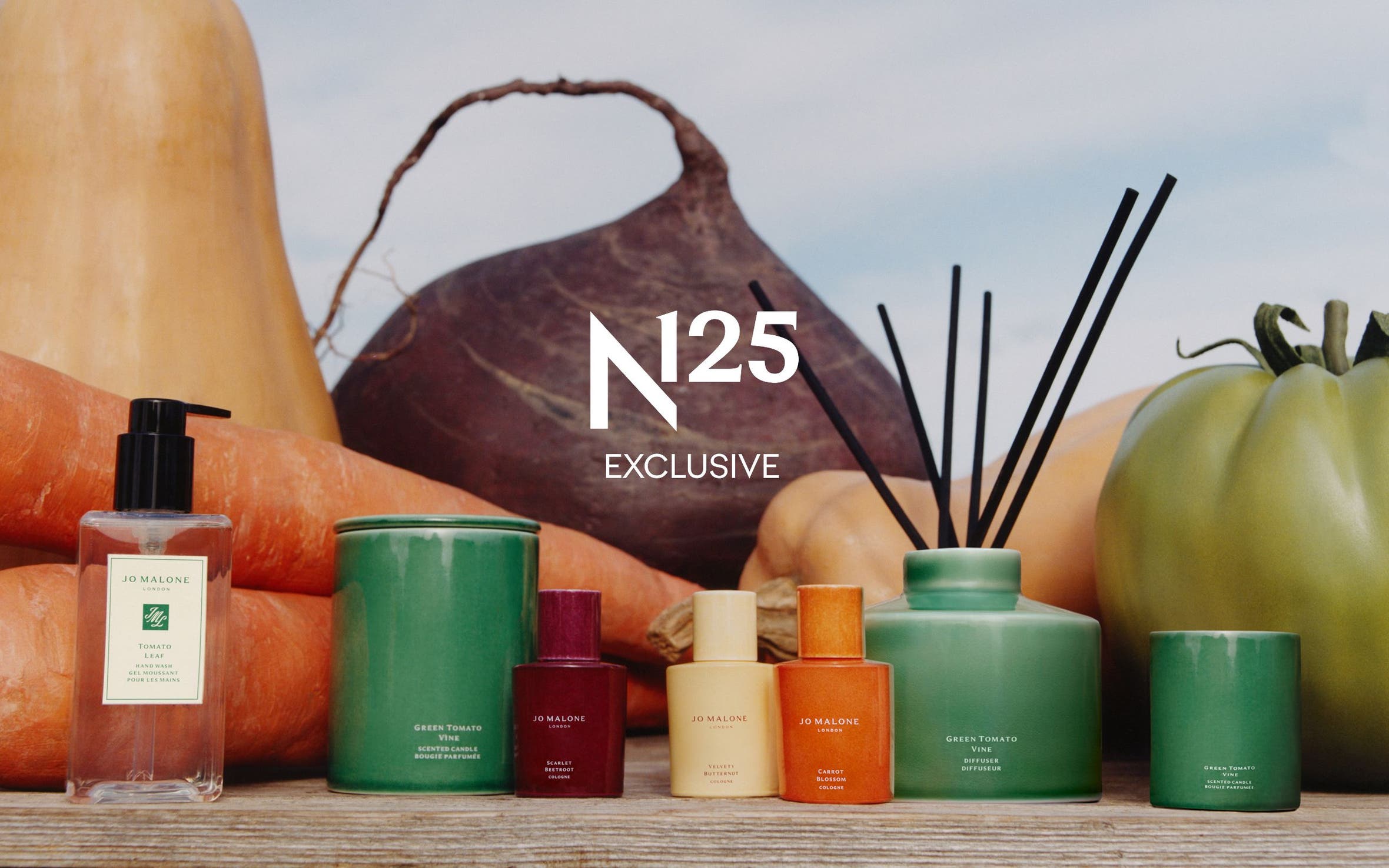Fragrances from the Jo Malone London Brit Veggies collection.