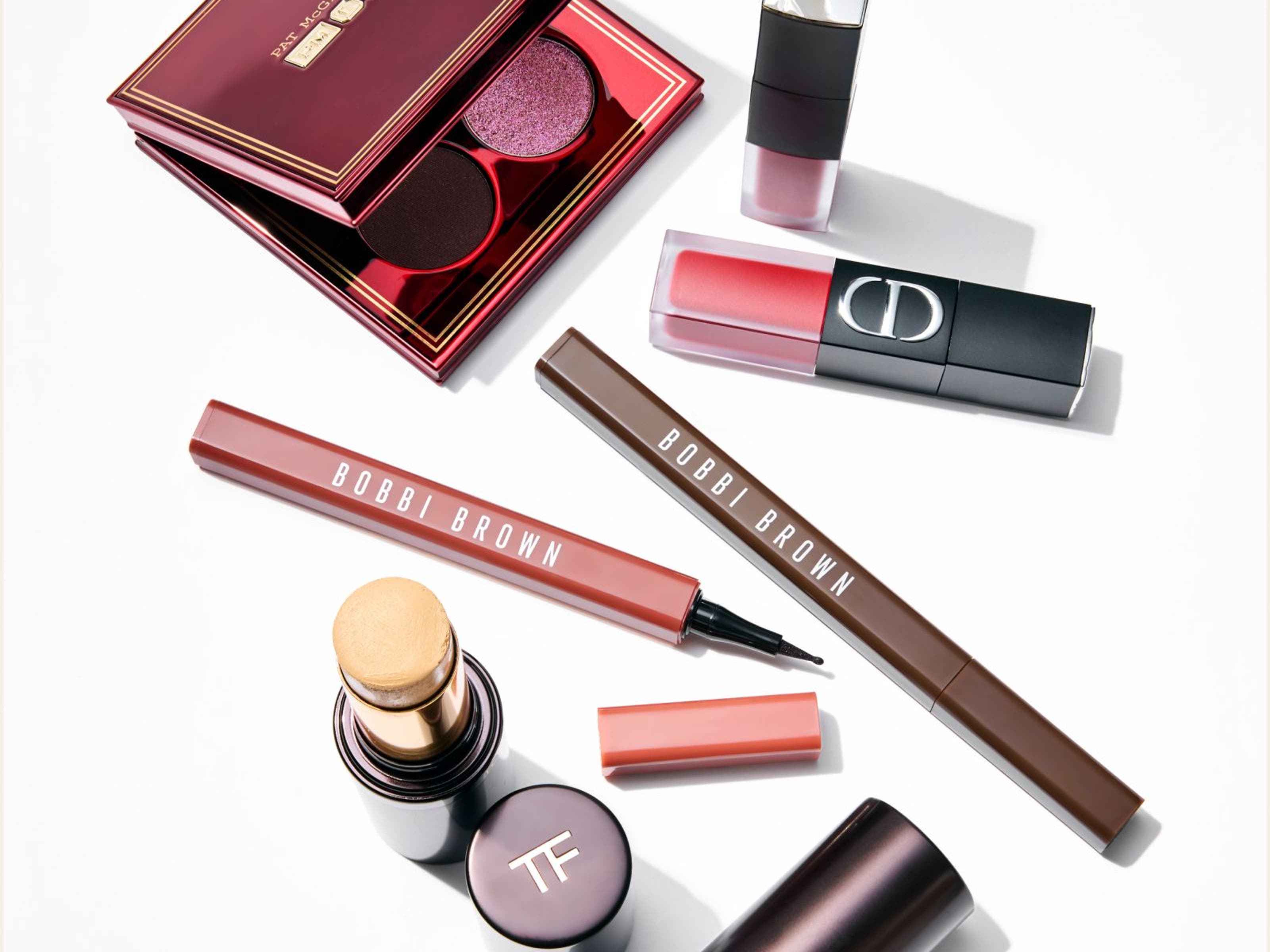 Various makeup products.
