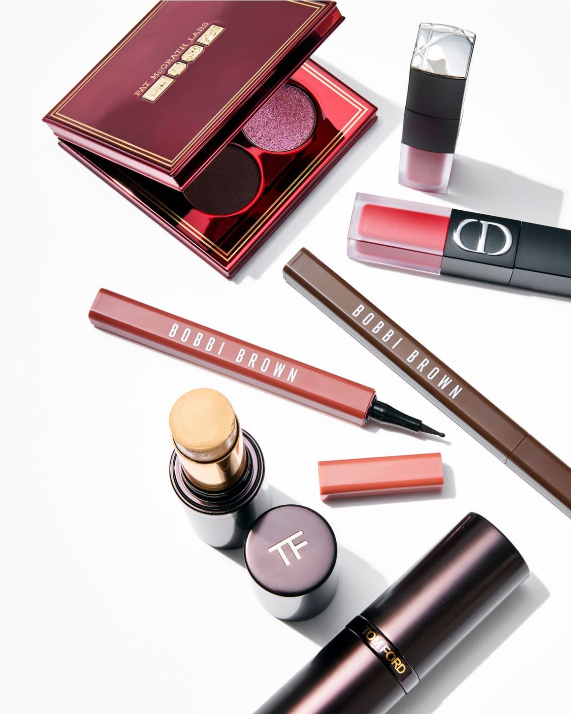 Various makeup products.