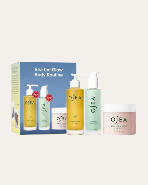 OSEA three-piece body care gift set.