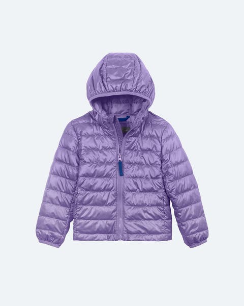 A purple coat for little girls.