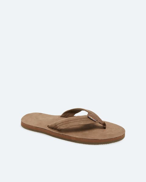 Men's brown flip flop.