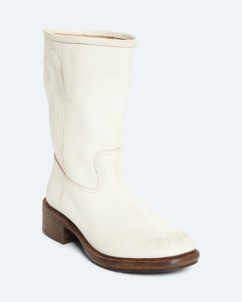 White boots by Prada.