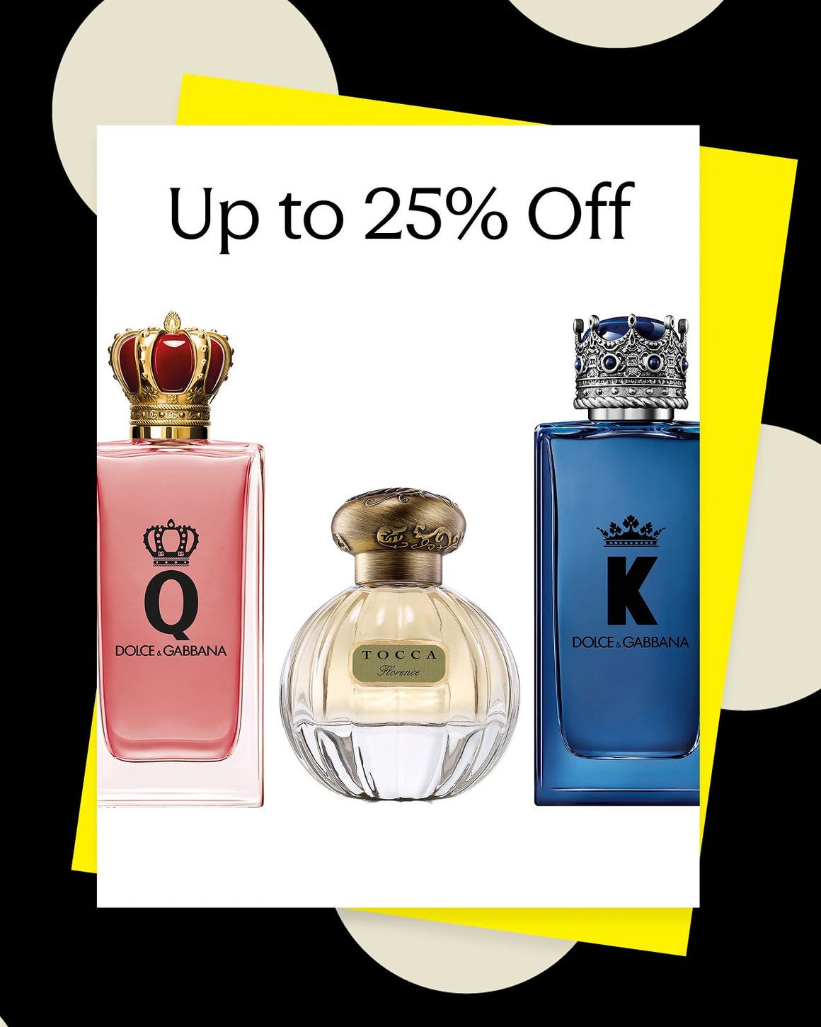 Three bottles of fragrance.