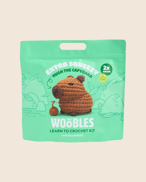 A Woobles capybara crochet kit.