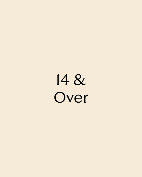 14 & Over graphic image.
