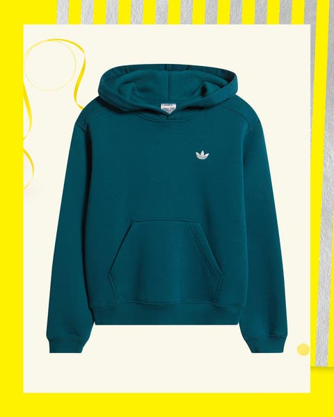 A teal adidas sweatshirt.