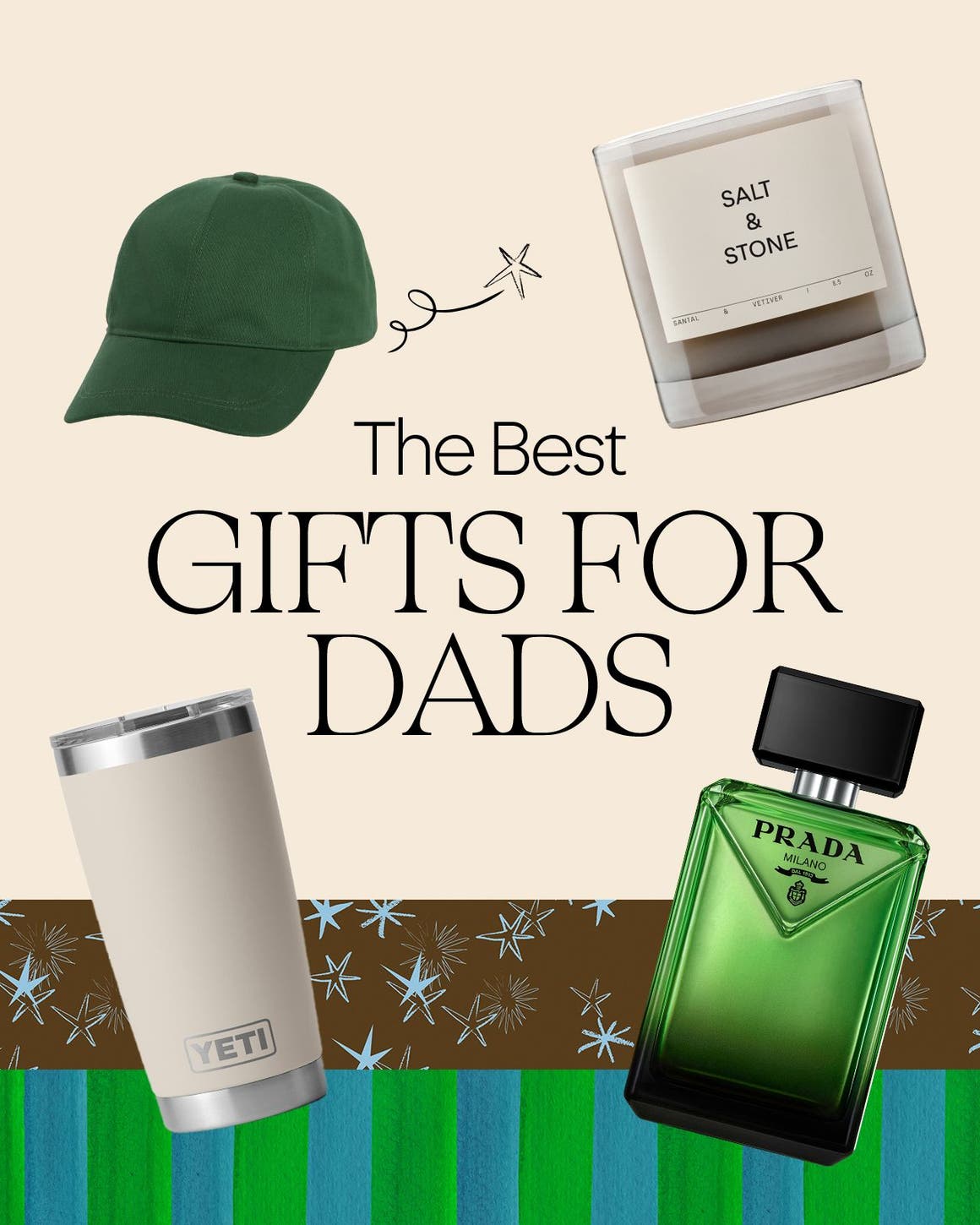 The best gifts for dads; a collage of Father's Day gifts.