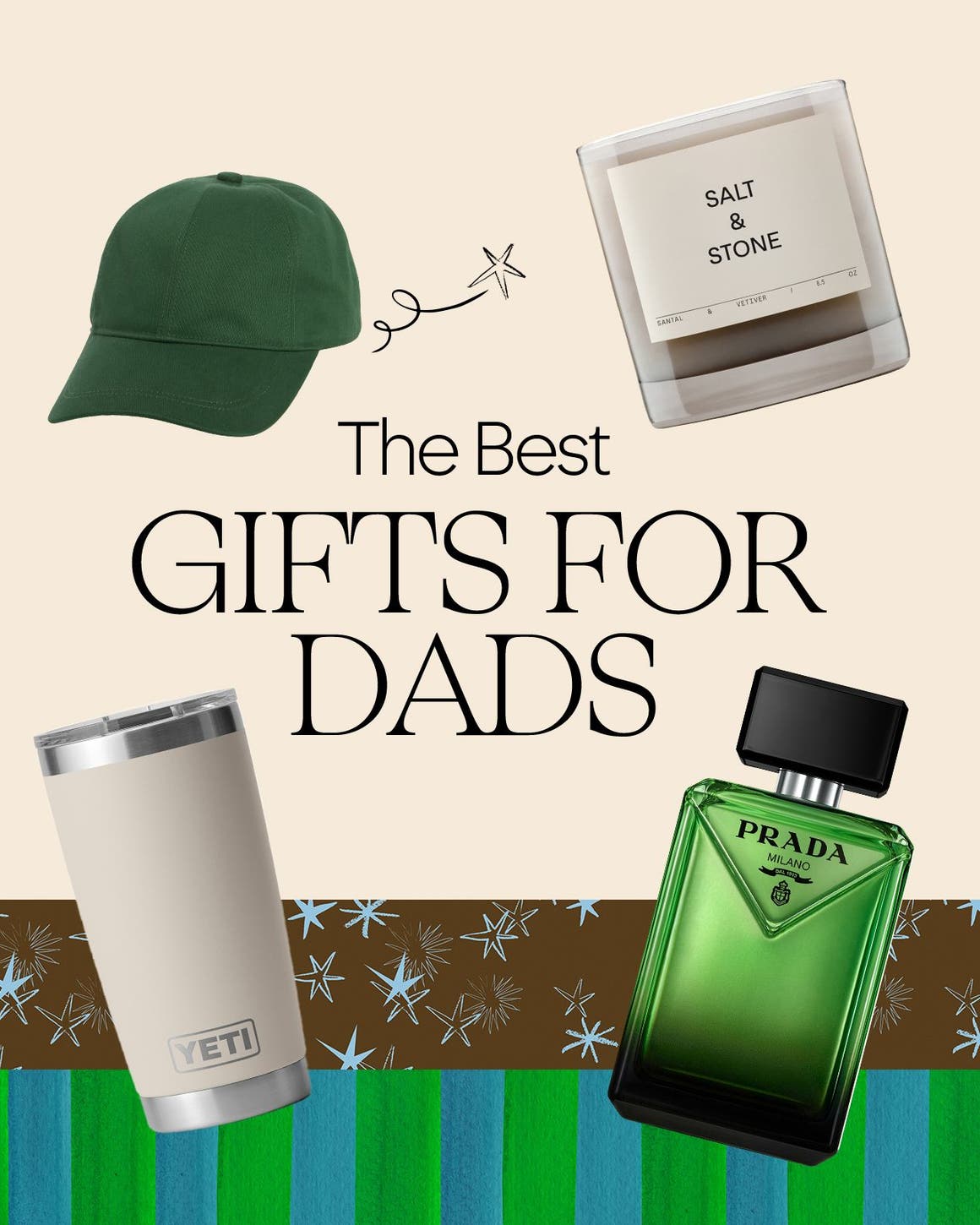 The best gifts for dads; a collage of Father's Day gifts.