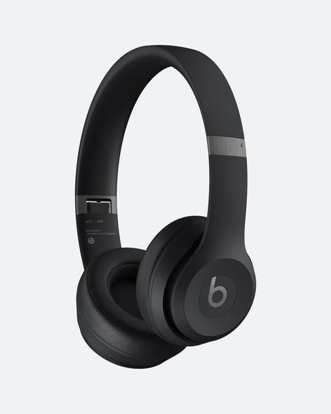A set of Bluetooth headphones.