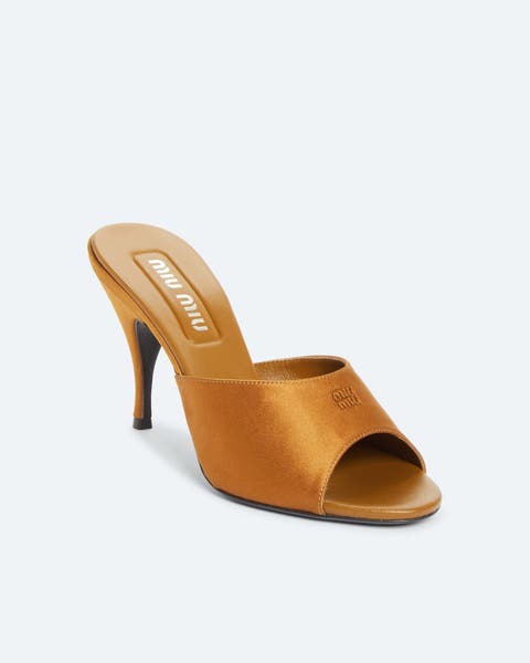 Caramel heels by Miu Miu.