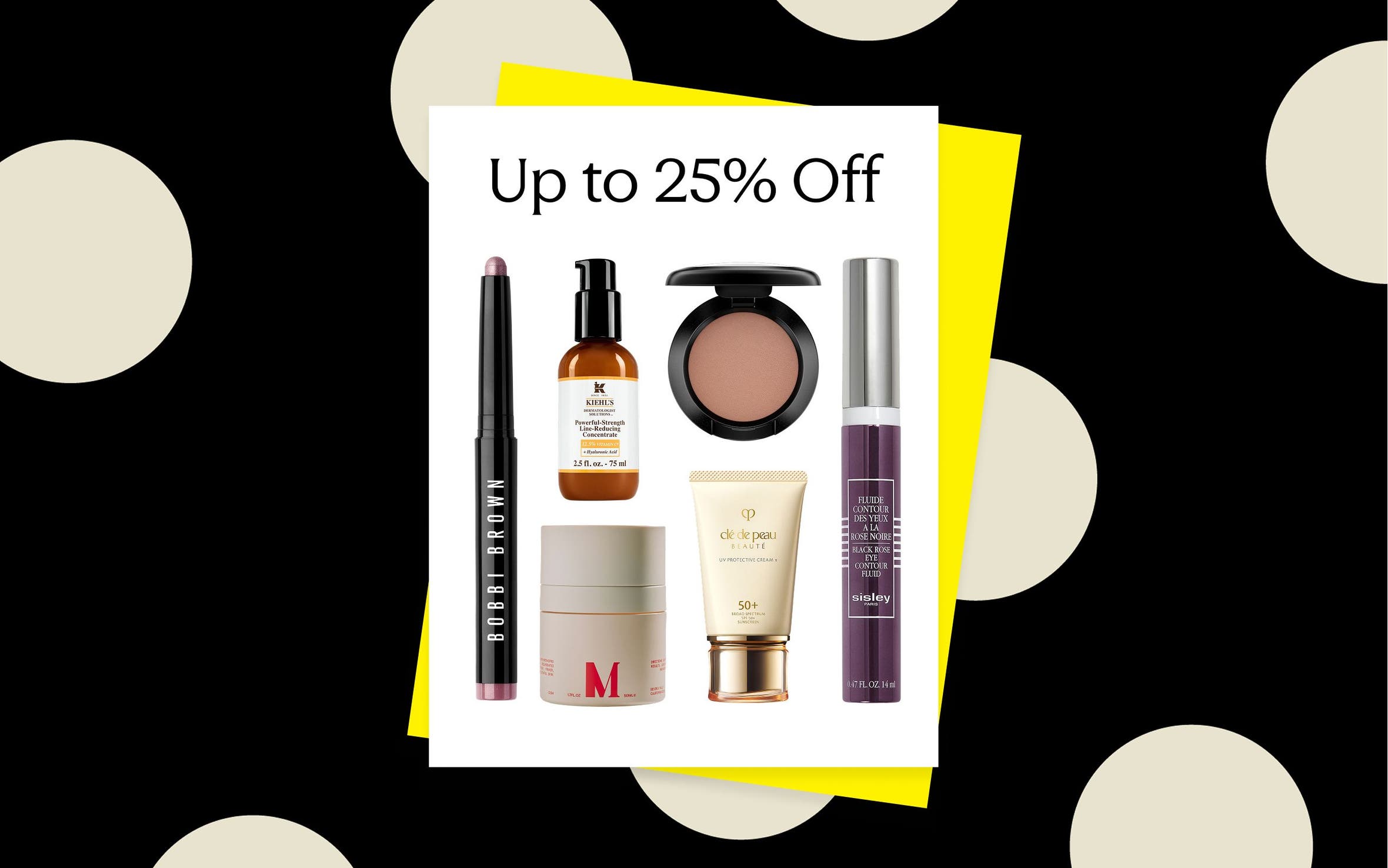 Skin care and makeup products.