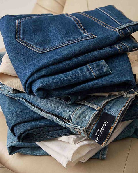 A stack of Veronica Beard jeans.