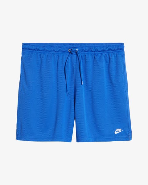 Bright blue shorts.