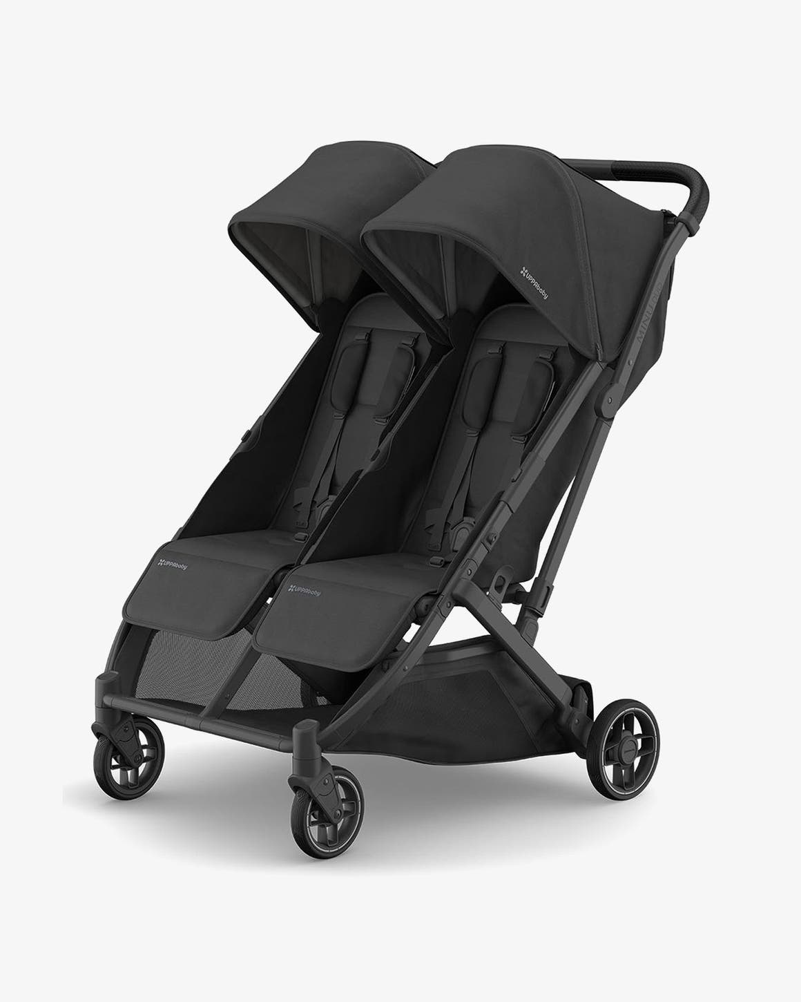 A Nuna double stroller. 