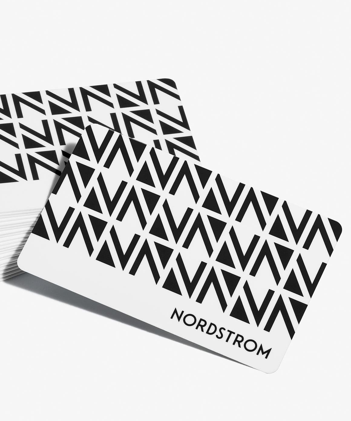 A stack of Nordstrom gift cards. 