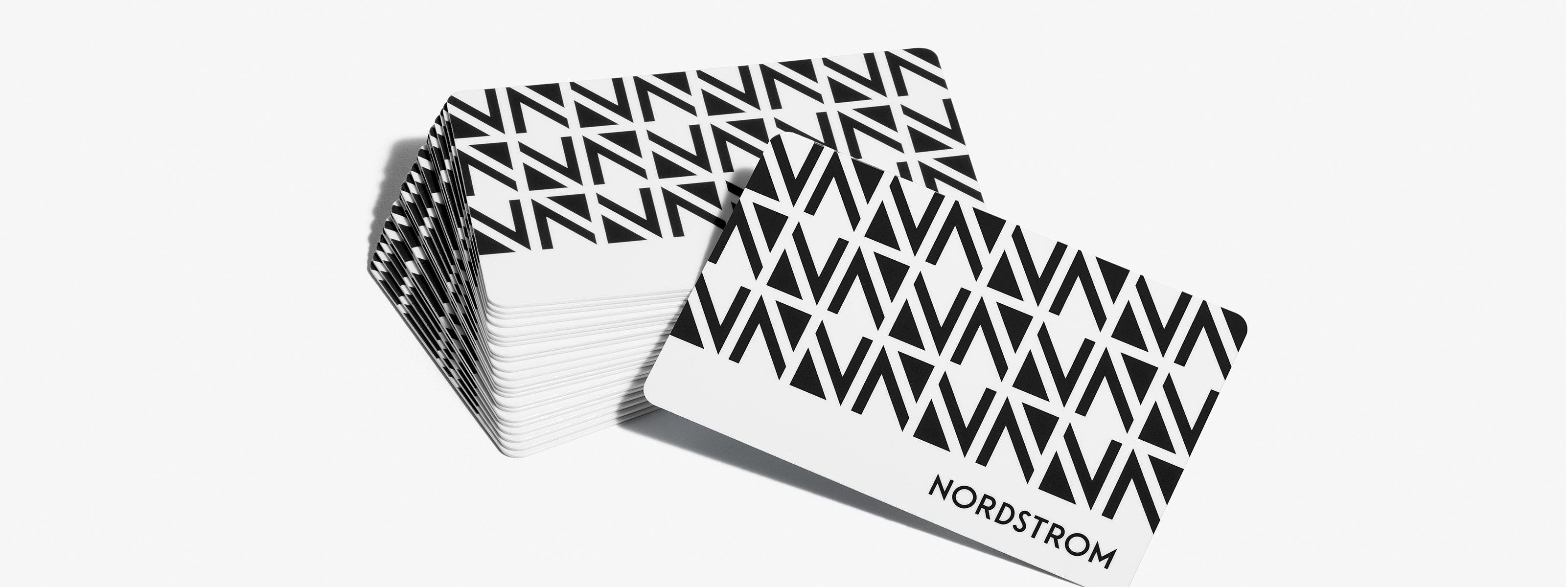 A stack of Nordstrom gift cards. 