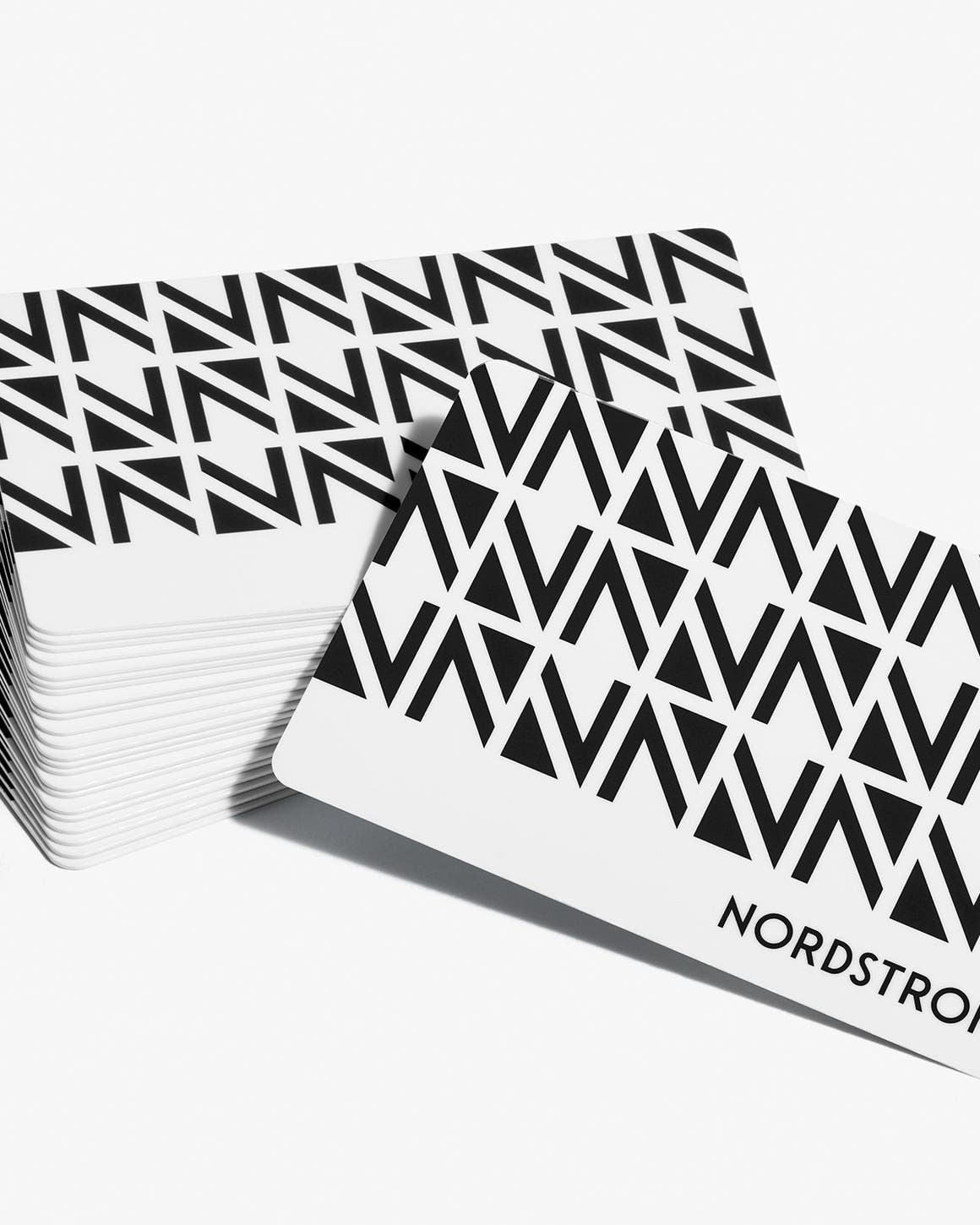 A stack of Nordstrom gift cards.