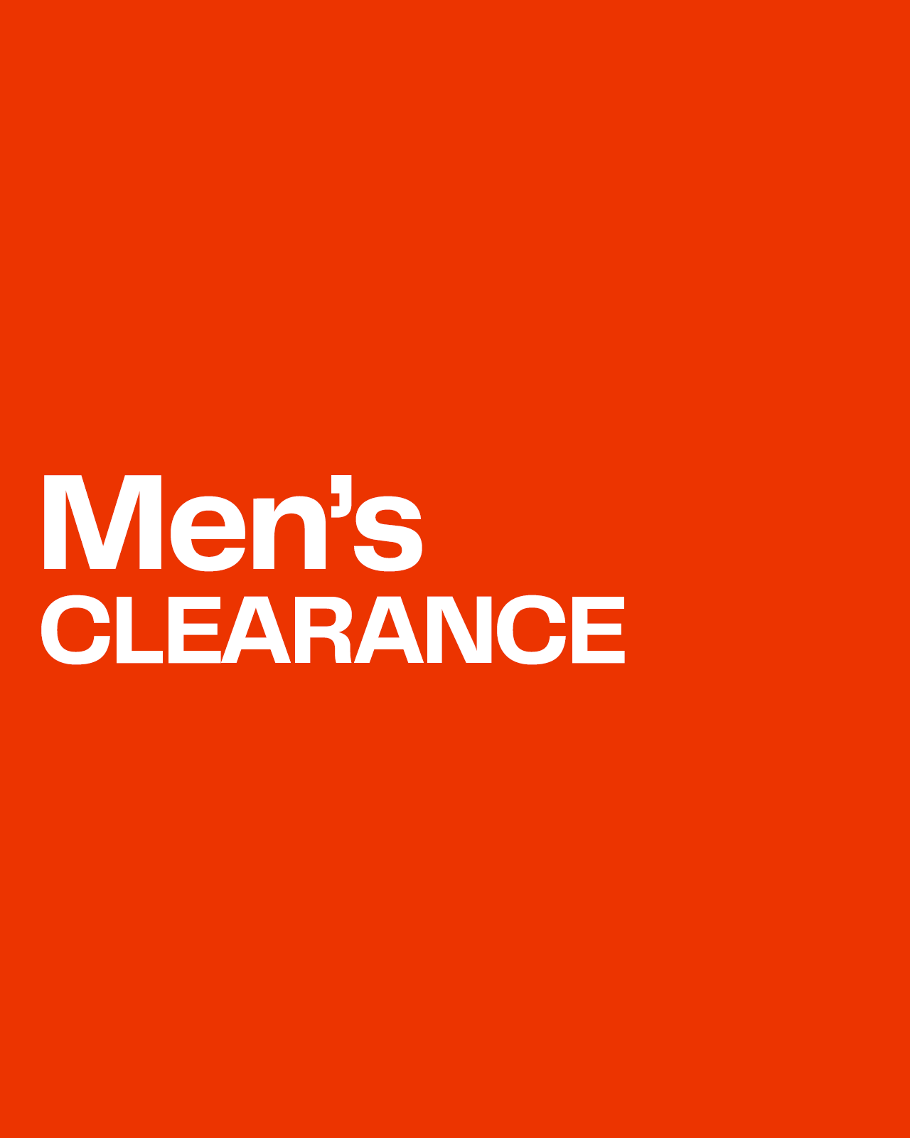 Men’s clearance.
