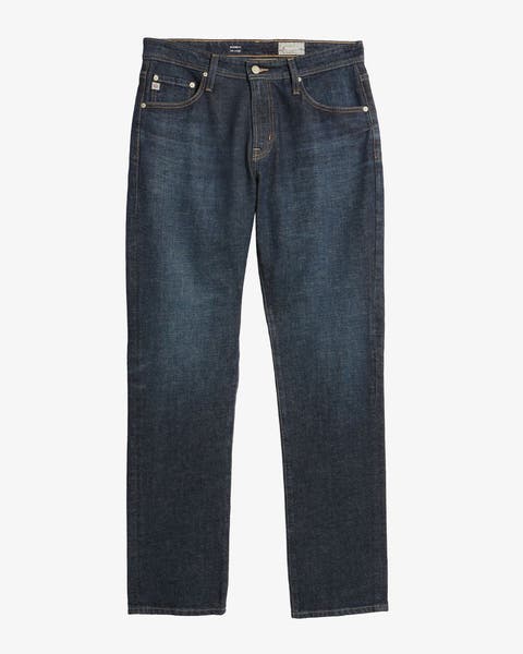 Men’s straight-leg jeans.