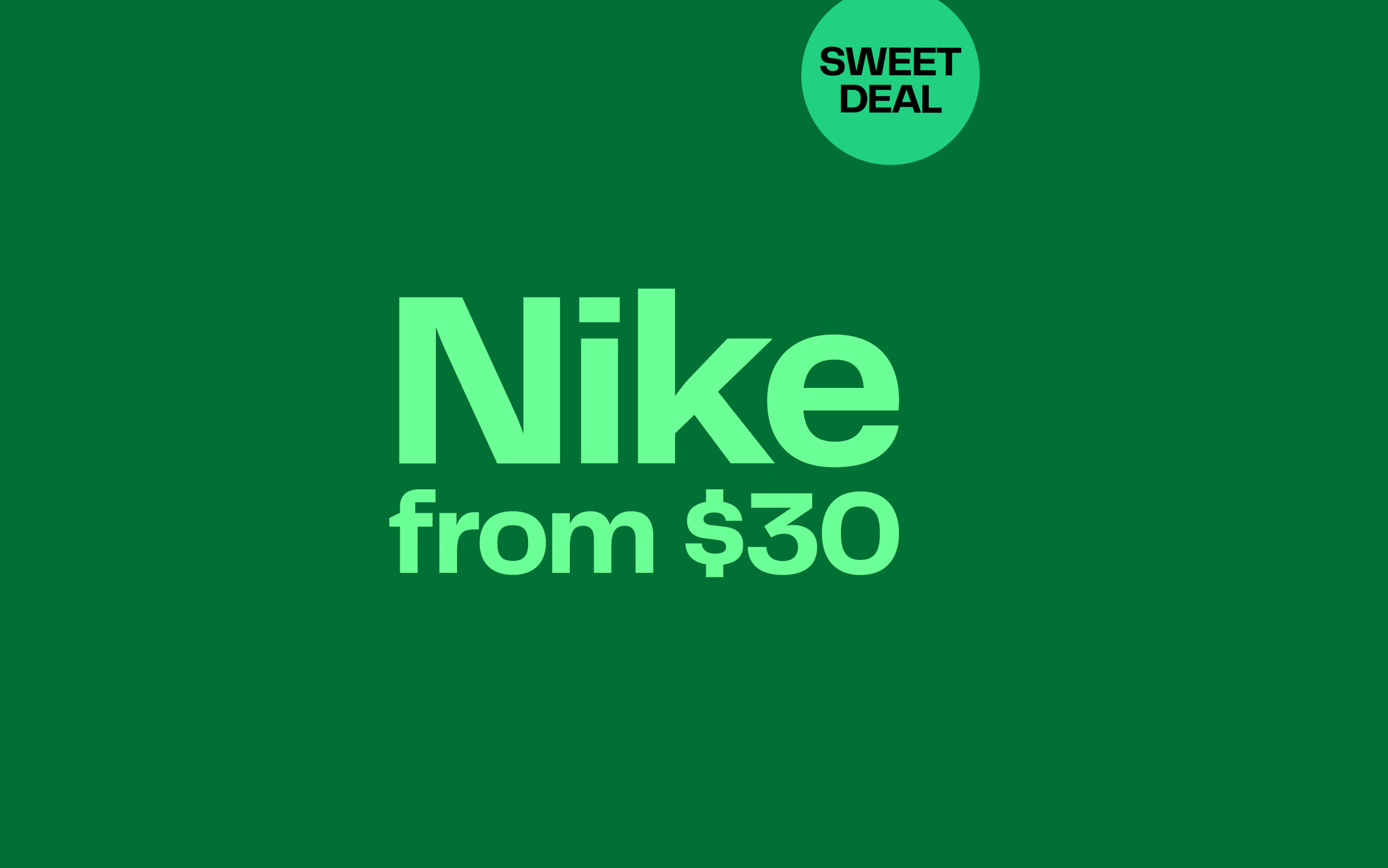 Nike deals on shoes and apparel from $30 for women, men and kids.  