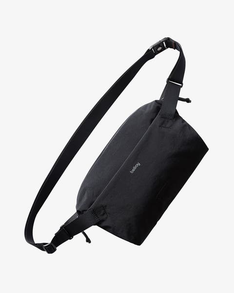 A black sling bag.