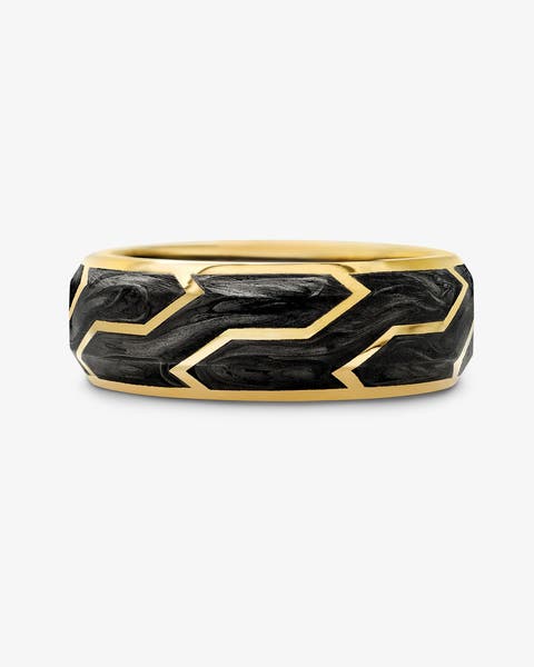 A black and gold ring.