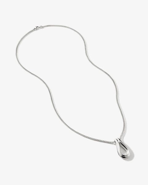 A pendant on a chain.