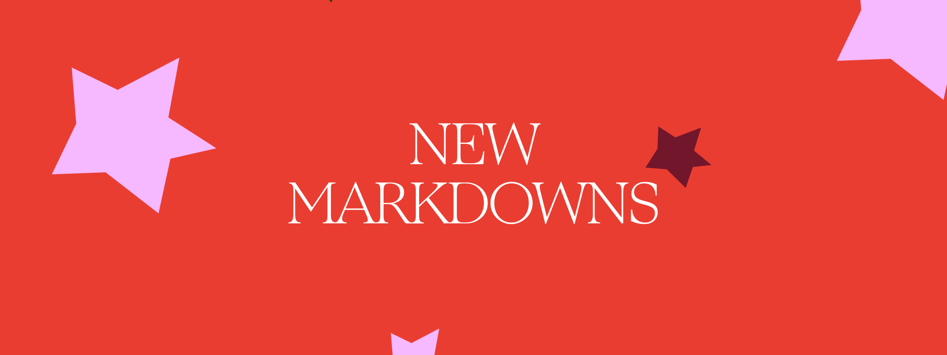 New markdowns.