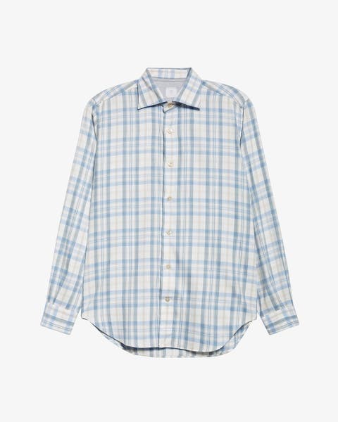 Eleventy plaid button-up shirt.