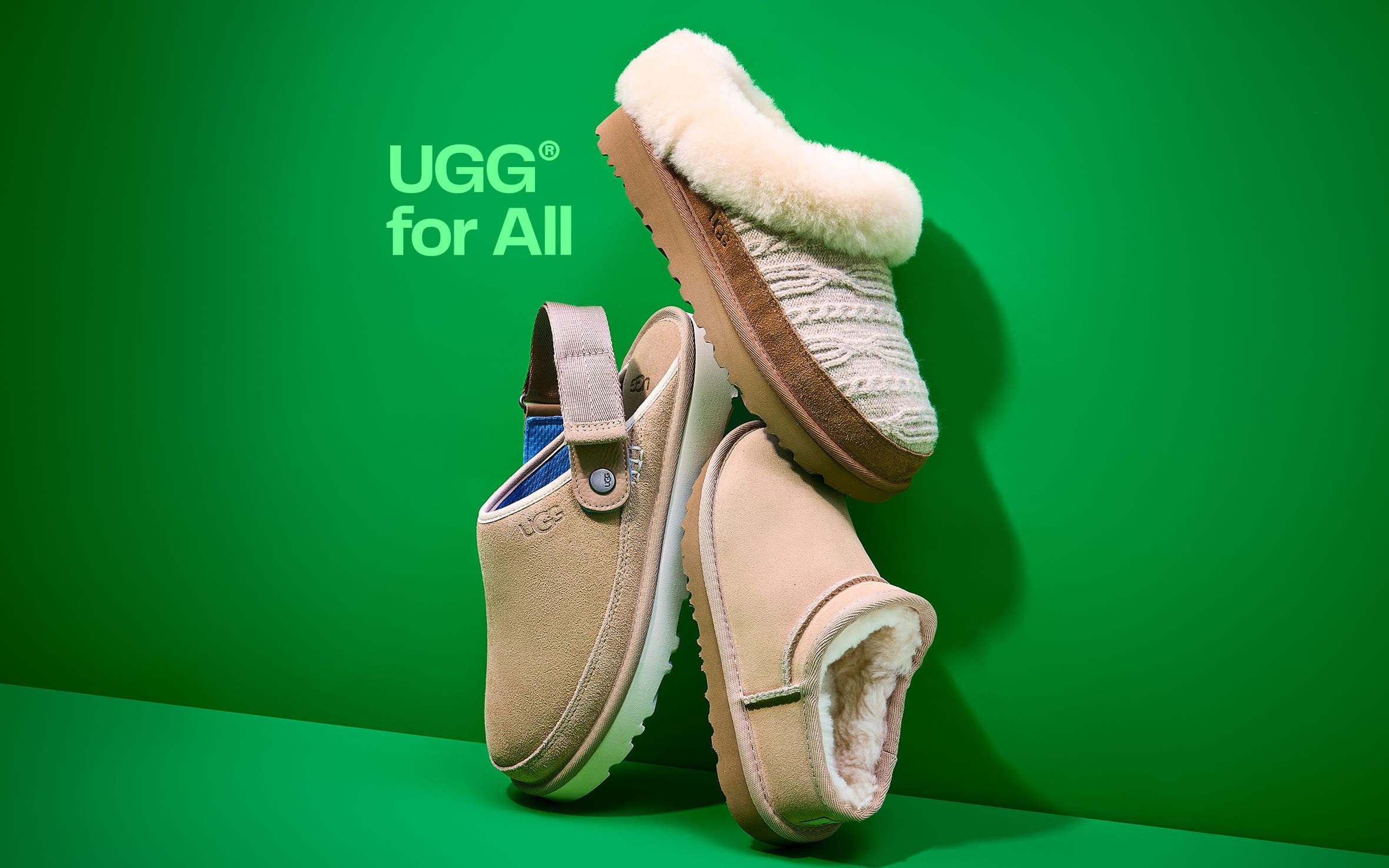 A variety of UGG® shoes.