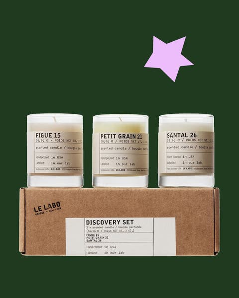 A set of three candles.