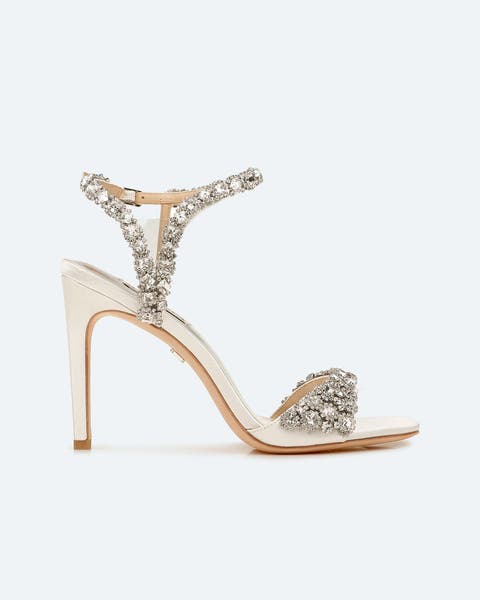 Crystal-embellished sandals.