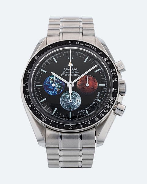 A stainless-steel watch.