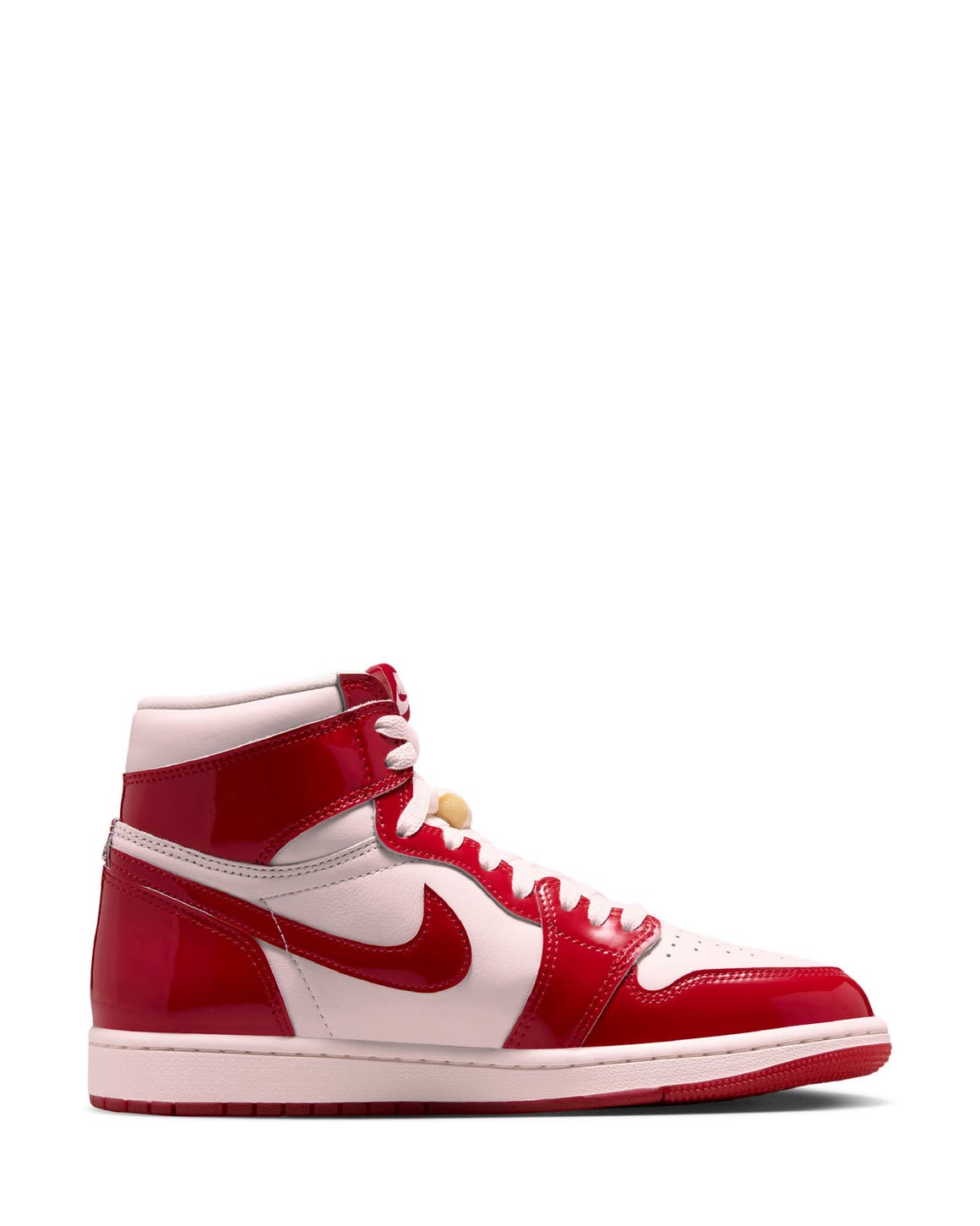 Red and Pink Jordan Sneaker.