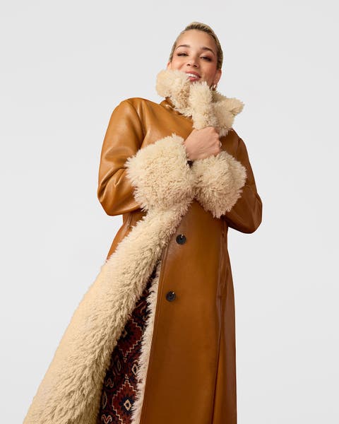 Leather and faux-leather outerwear. 