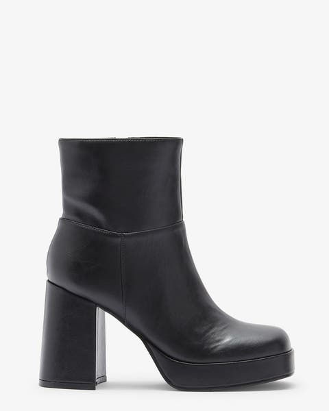 Block-heel boots.