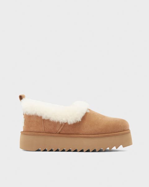 A platform slip-on boot.