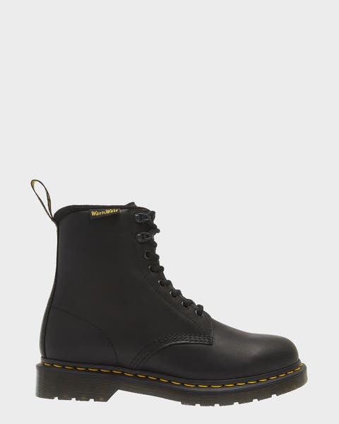 A men’s lace-up boot.
