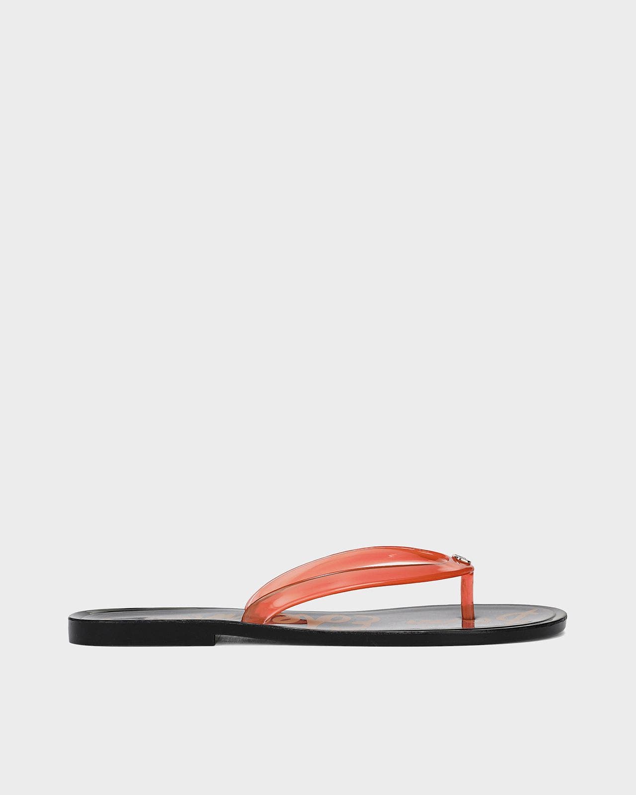 An orange jelly flip-flop.