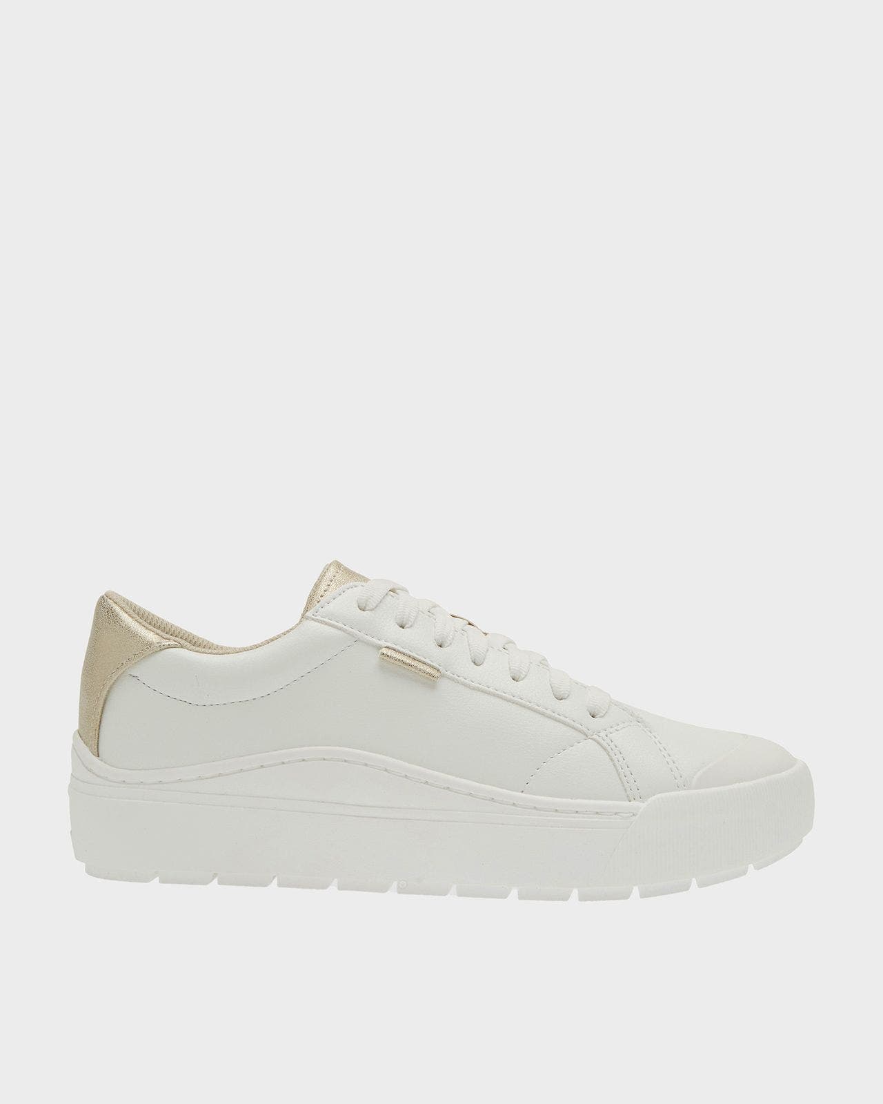 A white sneaker. 