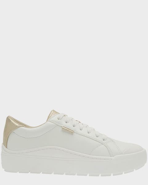 A white sneaker.