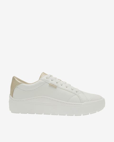 A white sneaker.