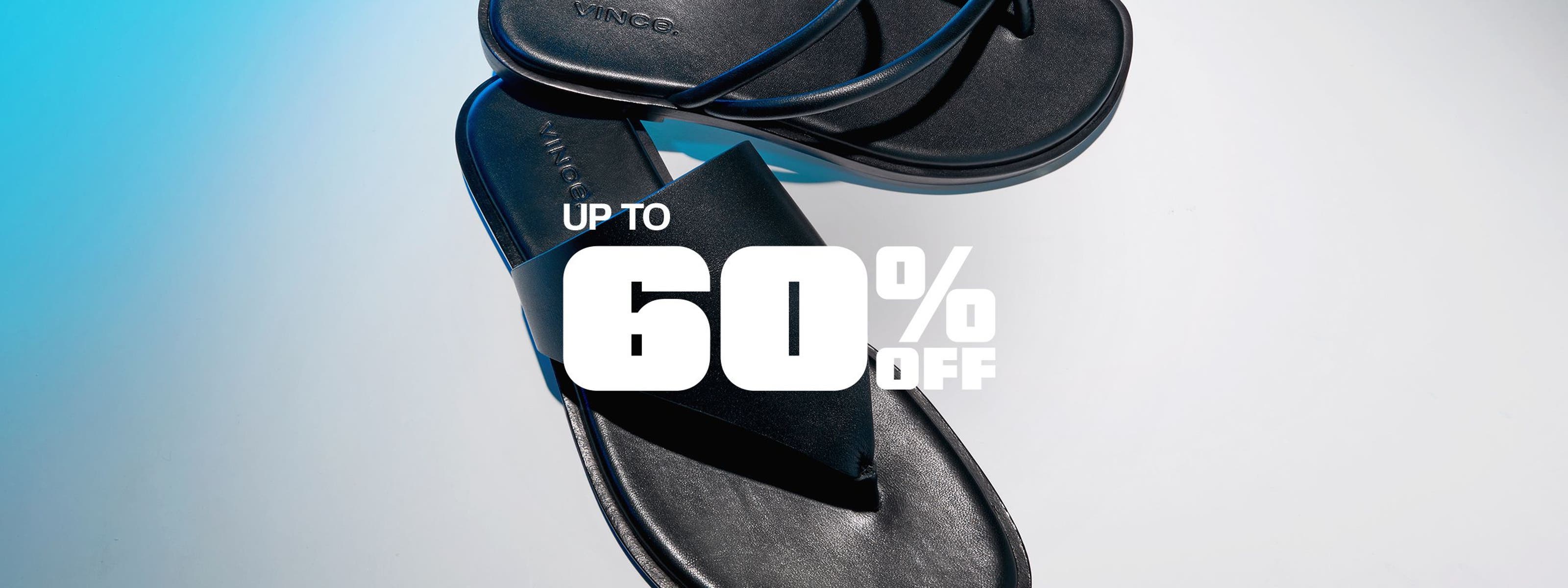 Black thong sandals.