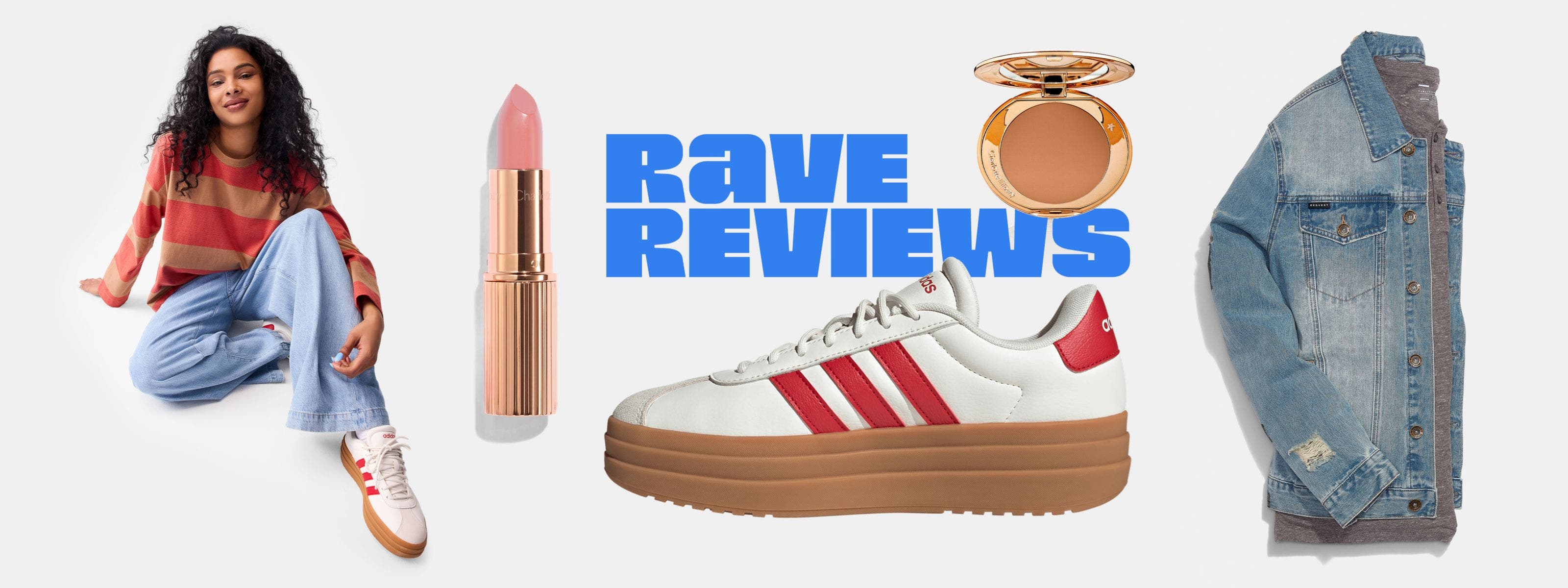 Top-rated denim, sneakers and beauty.