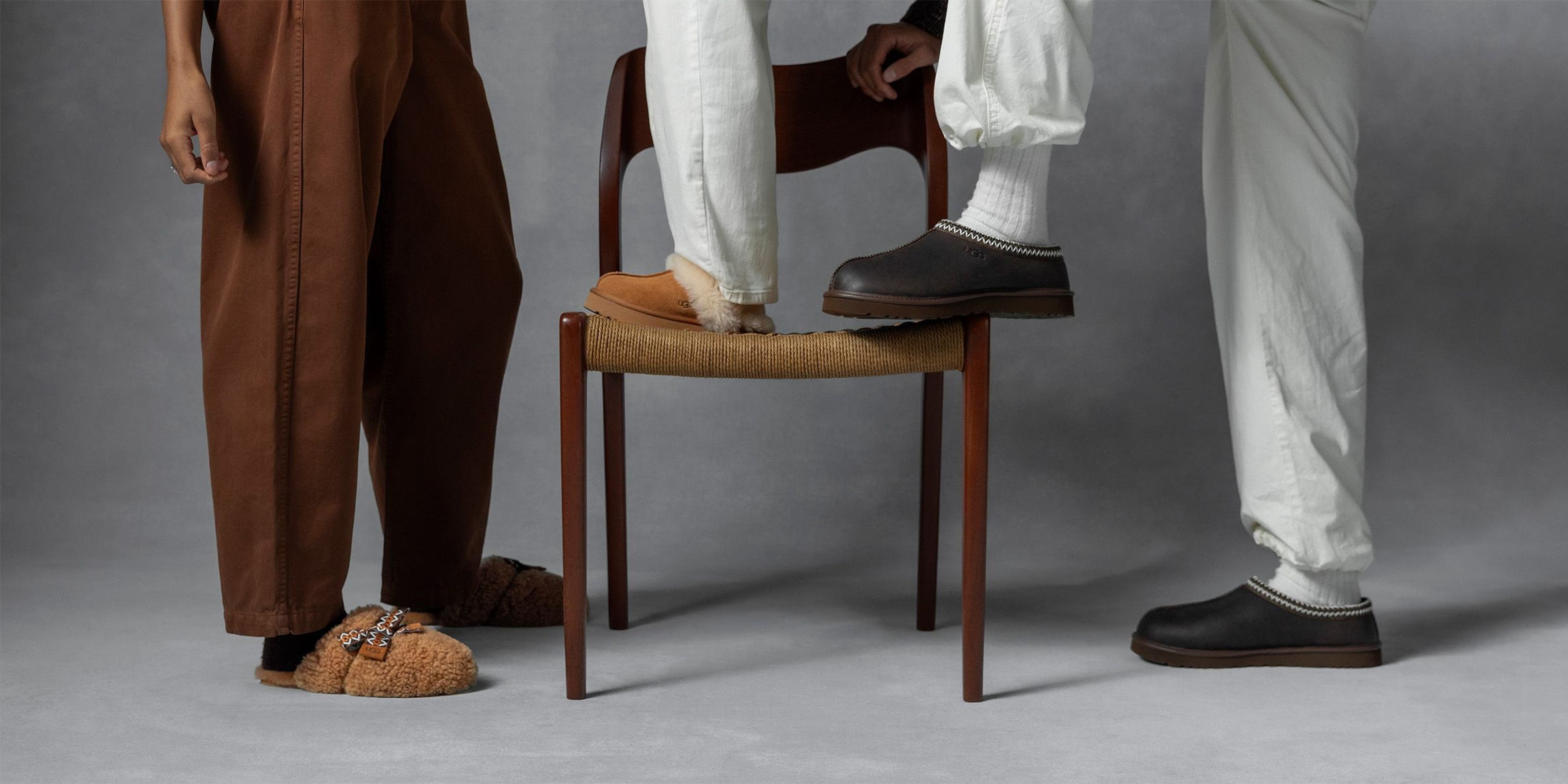 Models wearing UGG shoes.