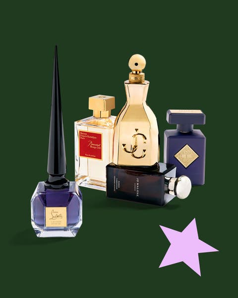 An array of 5 women’s fragrances.