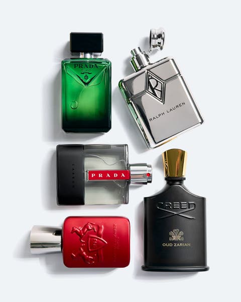 A selection of men's colognes.