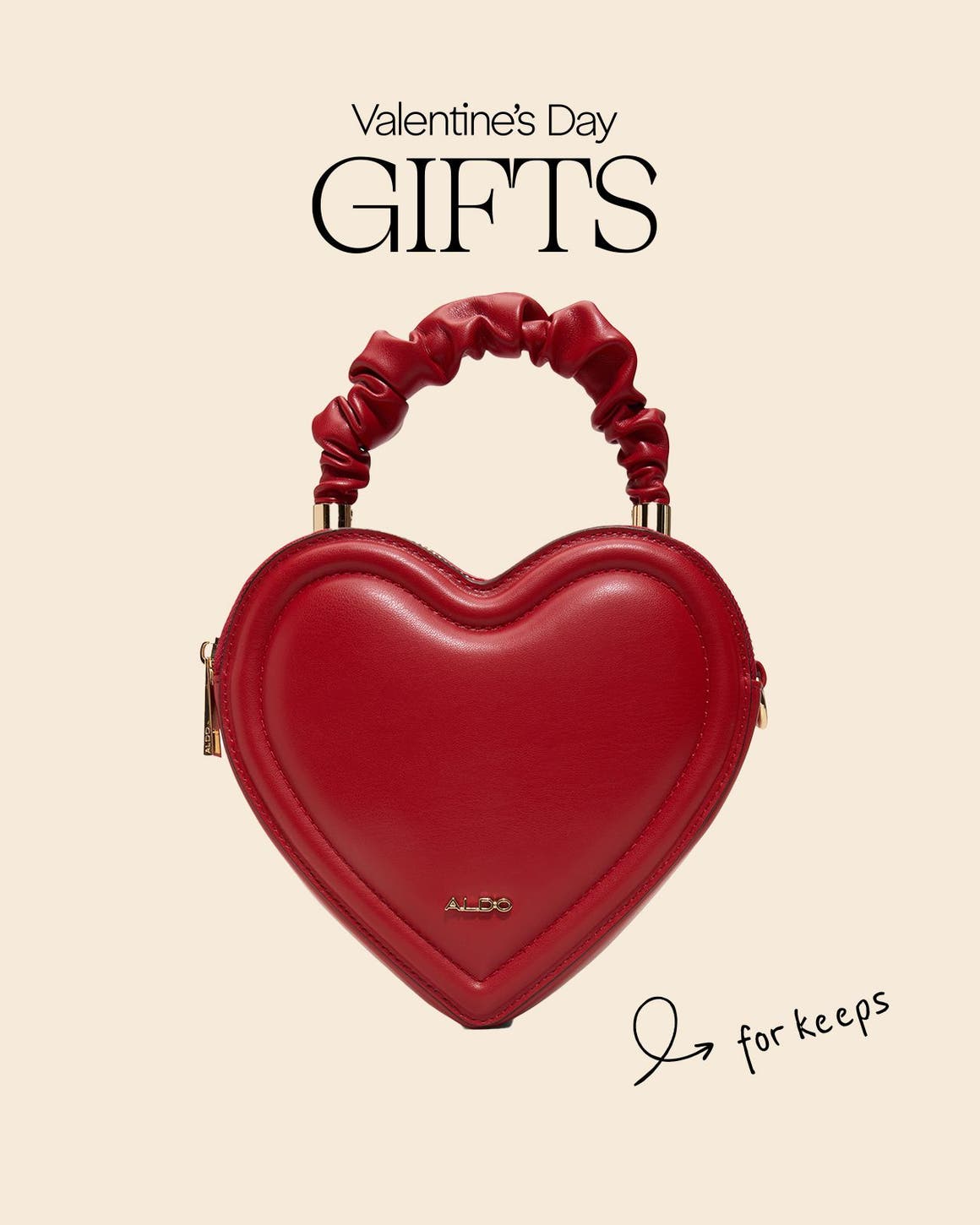 A heart-shaped handbag.